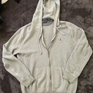 Vintage Polo by Ralph Lauren Gray Zip Up Sweater
